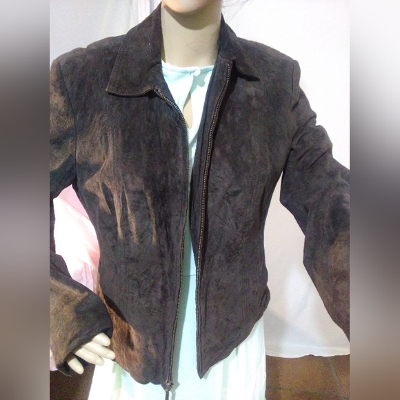 Croft & Barrow Suede Leather Jacket-- Small ° - Picture 2 of 11